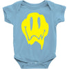 melting acid smiley face Baby Onesie
