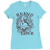 blind love fire heart Ladies Fitted T-Shirt