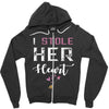 i stole her heart couple Zipper Hoodie
