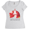 lung cancer awaneress Women's Triblend Scoop T-shirt