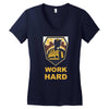work hard Women's V-Neck T-Shirt