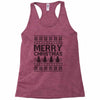 ugly merry christmas Racerback Tank
