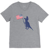 Patriotic T-Rex V-Neck Tee