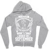 Never Underestimate Dog Rescuer Who Was Born September Zipper Hoodie