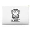 Never Underestimate Dog Rescuer Who Was Born August Accessory Pouches