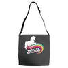 totally straight funny rainbow unicorn gay pride novelty fashion Adjustable Strap Totes