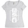v2 eat sleep computer mouse Women's Triblend Scoop T-shirt