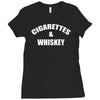 cigarettes and whiskey Ladies Fitted T-Shirt