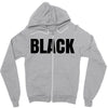 black Zipper Hoodie