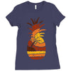 pineapple and beach Ladies Fitted T-Shirt
