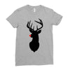deer skull christmas Ladies Fitted T-Shirt