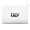 ask me why i'm lazy sloth Accessory Pouches