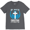 By Birth Christian By the Grace of God V-Neck Tee