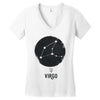 Virgo Zodiac Sign Minimal Design Women's V-Neck T-Shirt