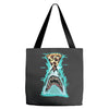 pizza shark graphic Tote Bags