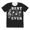 Best Dad Ever Funny Music Note All Over Women's T-shirt