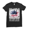 Veteran Don't Thank Me Thank My Brothers &amp; Sister Ladies Fitted T-Shirt