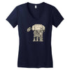 how many legs Women's V-Neck T-Shirt
