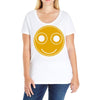 funny smiley face Ladies Curvy T-Shirt