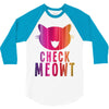 CHECK MEOWT CAT 3/4 Sleeve Shirt