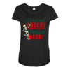 christmas cheer i thought you said christmas beer Maternity Scoop Neck T-shirt