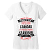 Super Cool Grandad Of A Freaking Awesome Grandson Women's V-Neck T-Shirt