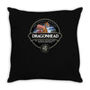dragon head beer label, ideal gift or birthday present Throw Pillow