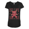 ugly sweater bear Maternity Scoop Neck T-shirt
