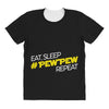 eat, sleep, pewpew, repeat All Over Women's T-shirt
