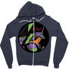 neon genesis evangelion   eva o1 Zipper Hoodie