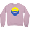 bearded smiley face Crewneck Sweatshirt