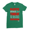 injustice anywhere is a threat Ladies Fitted T-Shirt
