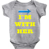 i am with her Baby Onesie