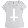 wasted youth inverted cross indie geek swag funny Women's Triblend Scoop T-shirt