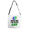 kiss me im gay Adjustable Strap Totes