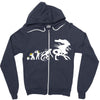alien evolution   mens funny Zipper Hoodie