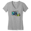 mutant invader Women's V-Neck T-Shirt