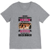 Never Underestimate A Man Who Watches Friends And Was Born in December V-Neck Tee