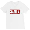 santa red glitter V-Neck Tee