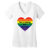 You're Looking At A Rainbow Women's V-Neck T-Shirt