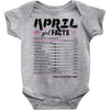 April Girl Facts Taurus Baby Onesie