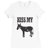 kiss my ass Ladies Fitted T-Shirt