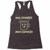 over caffeinated (3) Racerback Tank