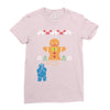 cookie monster gingerbread man ugly christmas sweater Ladies Fitted T-Shirt