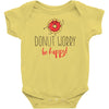 donut worry, be happy Baby Bodysuit
