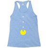 funny 80s pacman 'eating buttons' Racerback Tank