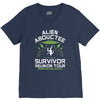 alien abductee survivor tour ufo nerd geek comic funny V-Neck Tee