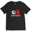 i heart zombies scary eye bloody heart halloween V-Neck Tee