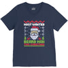 most wanted beard man this christmas V-Neck Tee