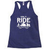 born to ride funny Racerback Tank